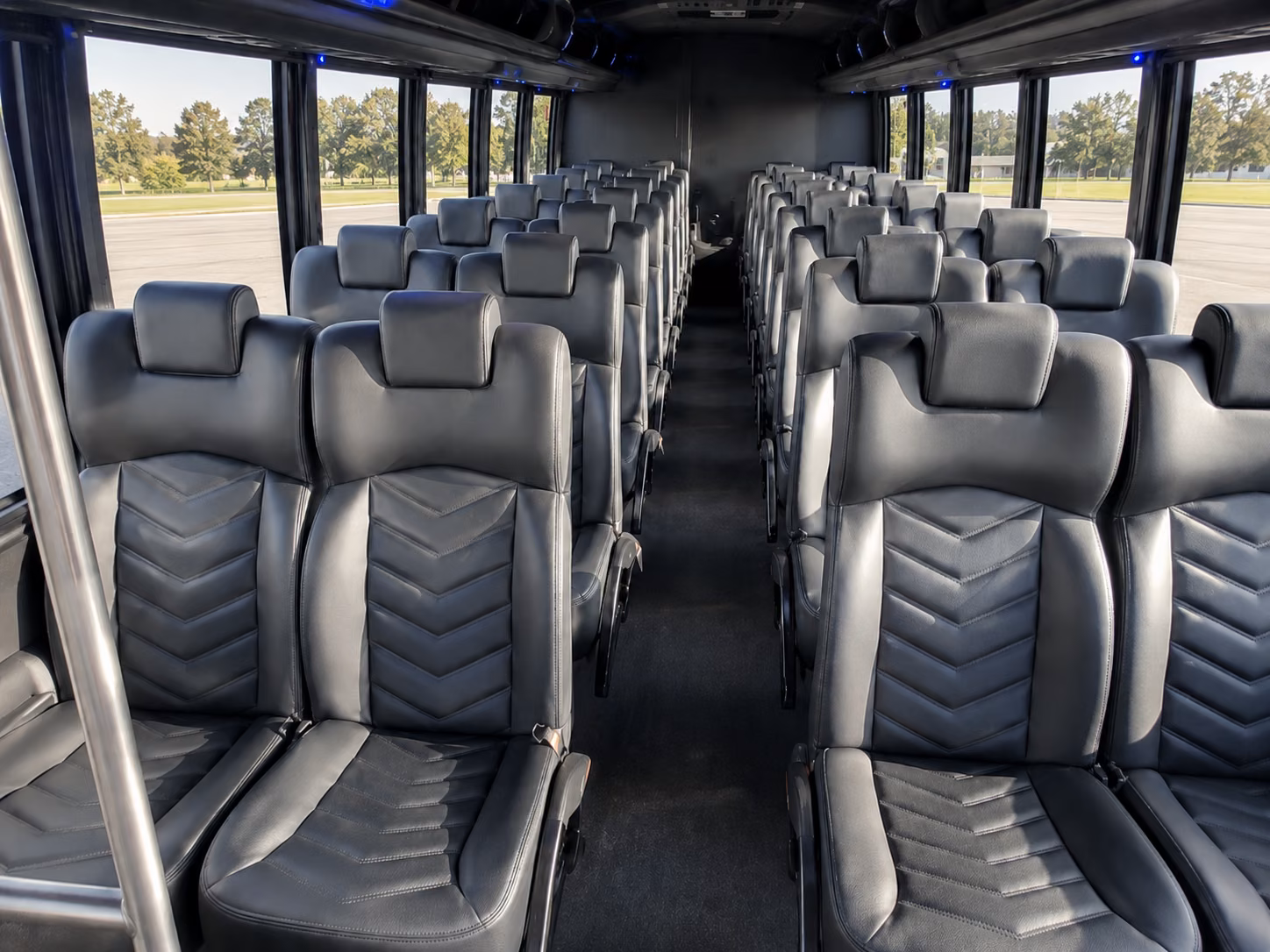irvine 18 passenger minibus inside