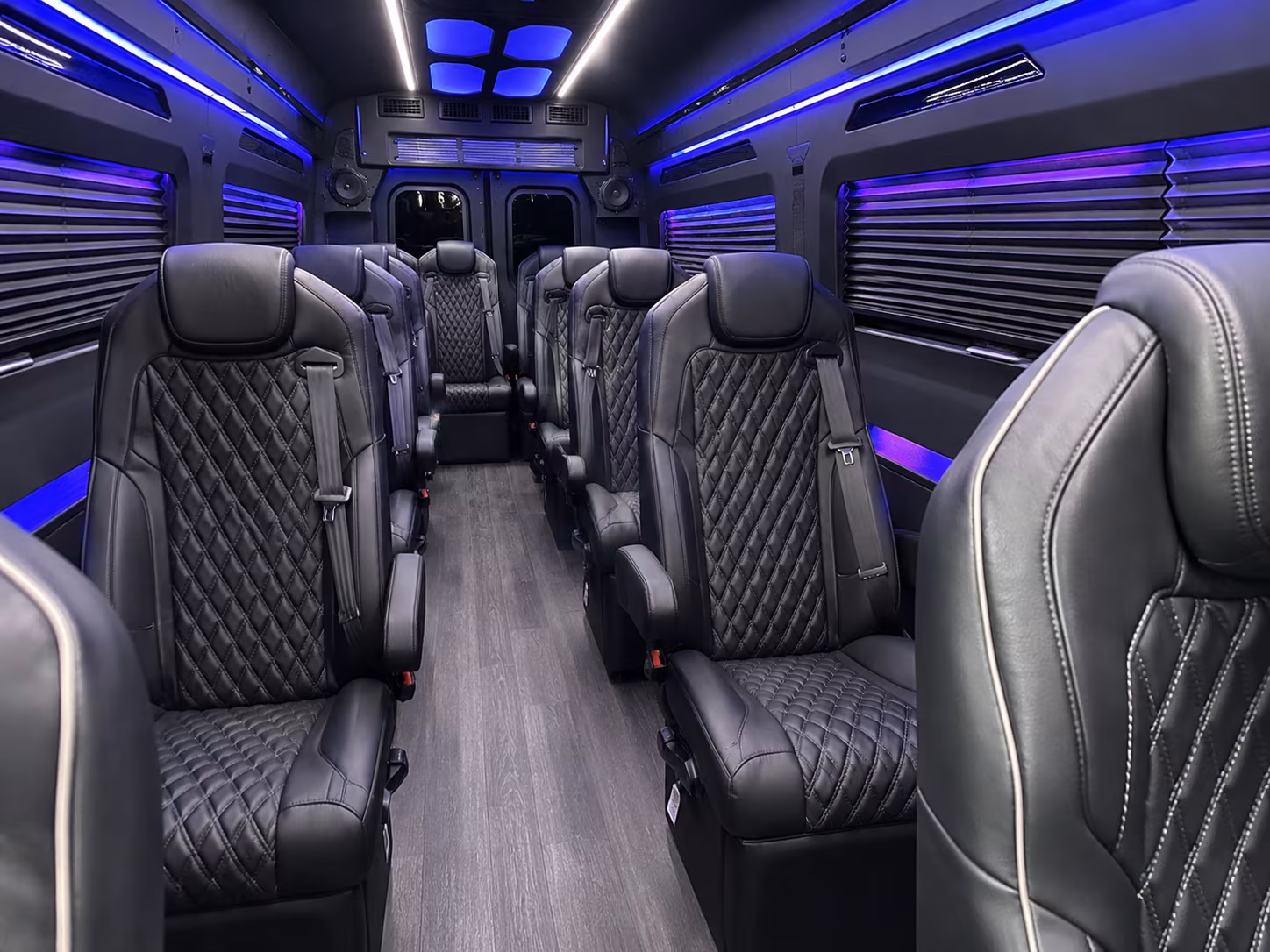 irvine sprinter van with driver inside
